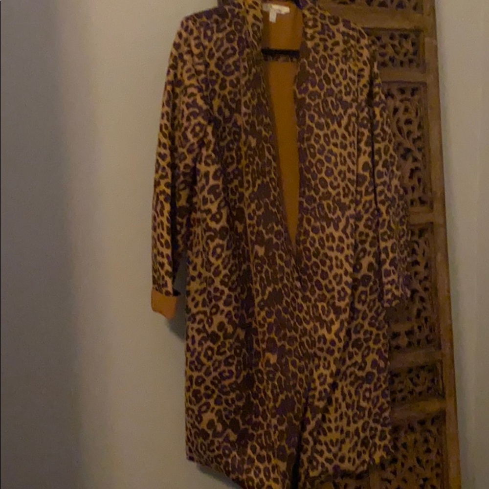 Beautiful leopard soft silk jacket